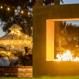 The Outdoor Plus THE WILLIAMS FIREPLACE Corten Steel