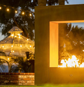 The Outdoor Plus THE WILLIAMS FIREPLACE Corten Steel