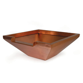 26" Square Copper Bowl w/ 12" Spillway