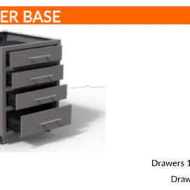 CHALLENGER 4 Drawer Base Kitchen Cabinet
