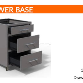 CHALLENGER 3 Drawer Base Kitchen Cabinet
