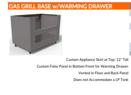 CHALLENGER Gas Grill Base With Warming Drawer