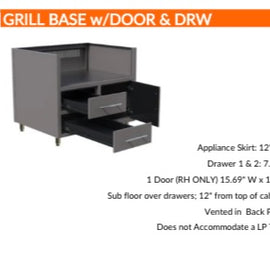 CHALLENGER Grill Base with Door & DRW