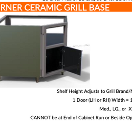 CHALLENGER Corner Ceramic Grill Base