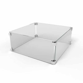 The Outdoor Plus Square Wind Guard With Tempered Glass And Polished Edges